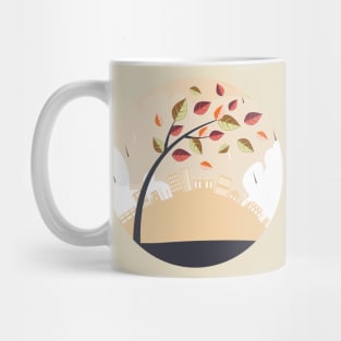 Windy landscape with tree  2 Mug